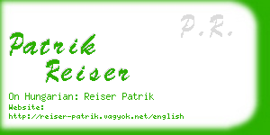 patrik reiser business card